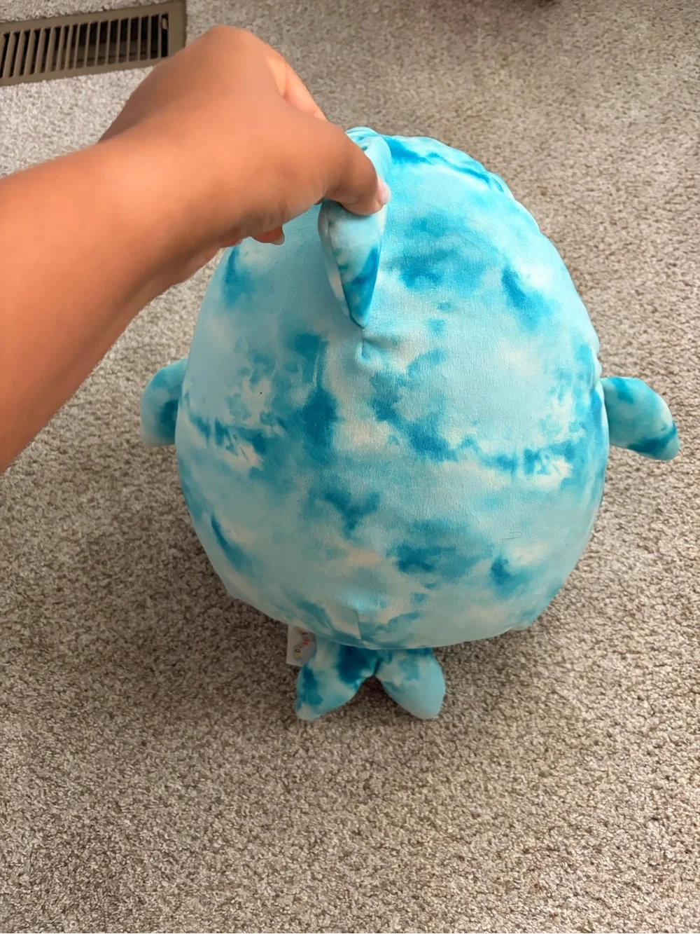 Squishmallows Aqua Tie-Dye Plush Fish Pillow